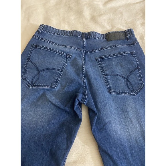 Calvin Klein Relaxed Straight Men’s Blue Denim Jeans Size 36W 30L - Picture 11 of 16